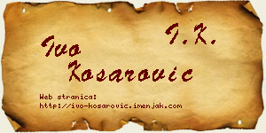 Ivo Košarović vizit kartica